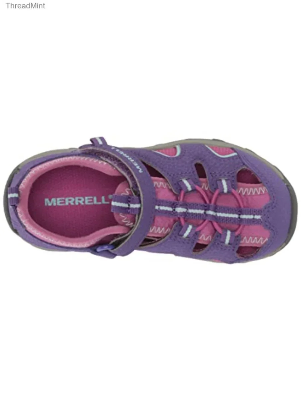 Merrell Kids Leather Athletic Sandals Hook & Loop Closure